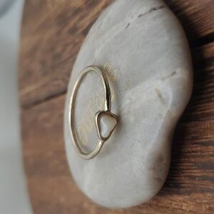 Size 8 R517 vermeil‎ tribal bone chip ring